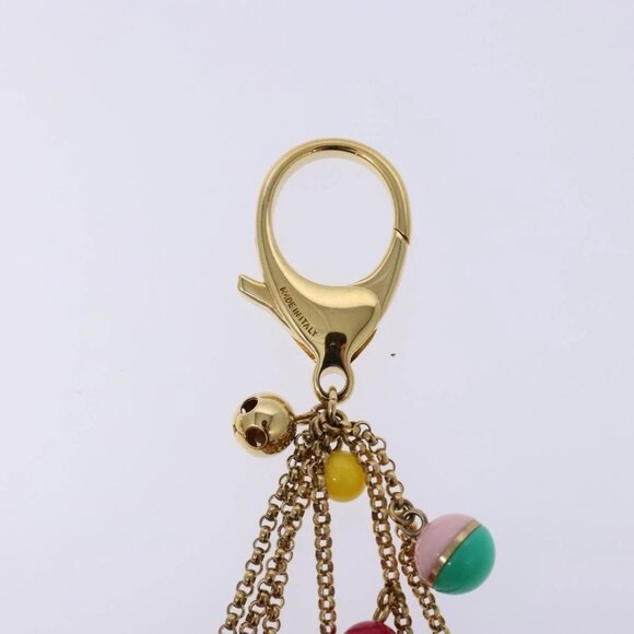 LOUIS VUITTON Porte Cles Grullo Key Holder metal Gold - Picture 4 of 10